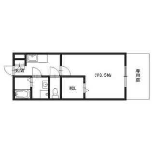 クレセントコート【1階】の間取り