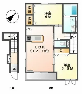 メゾン アイリス【201号室】の間取り