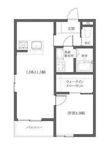 T-manoir天下茶屋Ⅱ【2階】の間取り