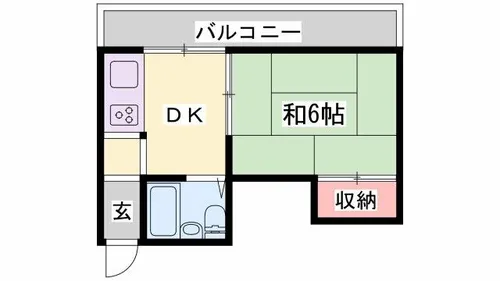 廣瀬マンション【3FN号室】の間取り