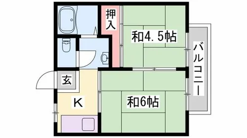 エコーハイツ【2階】の間取り