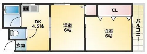 エステートGEN Ⅱ【2階】の間取り