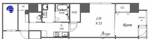 I Cube南船場【5階】の間取り