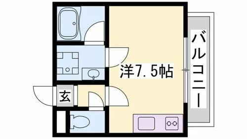 サンハイツ多井田A棟【501号室】の間取り