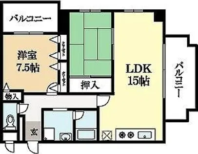 ハウス・エバーグリーン【5階】の間取り