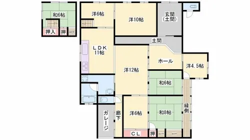 兵庫県姫路市西中島【一戸建】の間取り