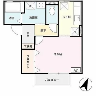 サンフェルティ B棟【1階】の間取り