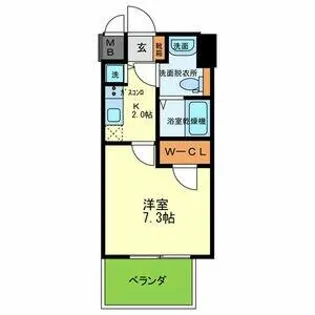 オルゴグラート森ノ宮南館【8階】の間取り