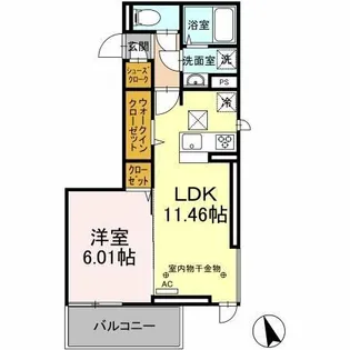 グランツアルファ【1階】の間取り