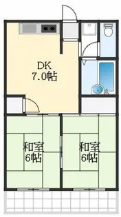 コーポ西取石【3階】の間取り