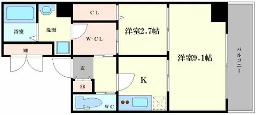 トラストマン堀江【3階】の間取り
