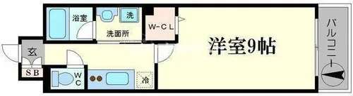 グランドゥール敷津【606号室】の間取り