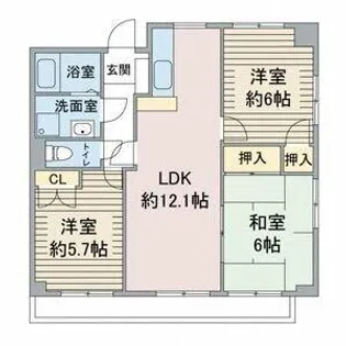 グレース社台【2階】の間取り