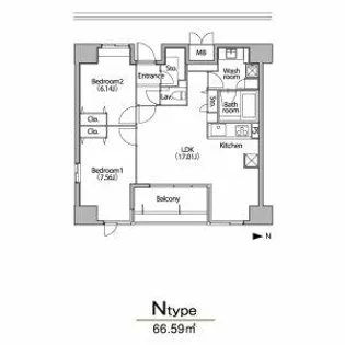 グラン アベニュー栄【9階】の間取り