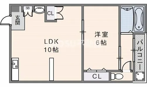 森内マンション【406号室】の間取り