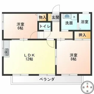 Creekside Blanc【201号室】の間取り