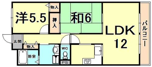 グランドゥール武庫之荘2【4階】の間取り