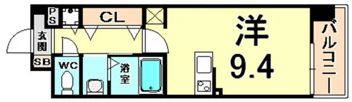 クラシェス尼崎【9階】の間取り