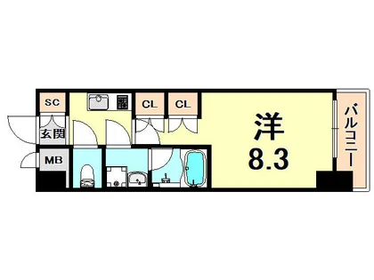 ブランシエスタ西宮【4階】の間取り