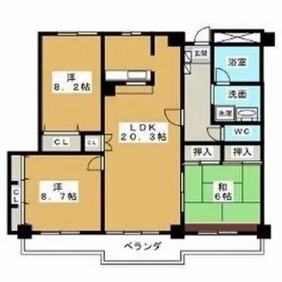 プレディアスタイル旭丘【4階】の間取り