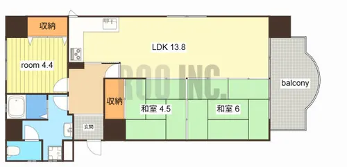 クリーンピアしかま恵美酒【301号室】の間取り