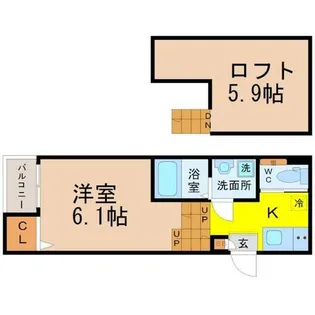 メイプルスクエア大宮【2階】の間取り