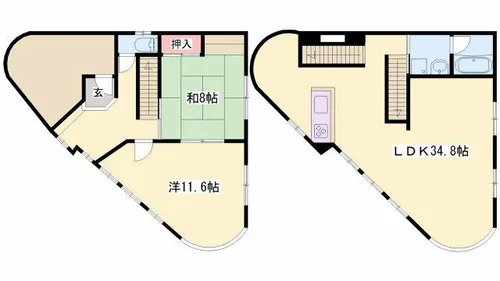 三住ビル【3F号室】の間取り