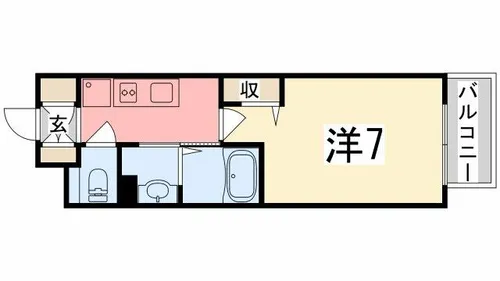 1Kの間取り画像