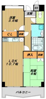 ガーデンコート楠ケ丘【5階】の間取り