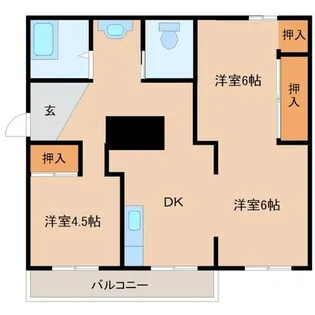 杭瀬団地4号棟【3階】の間取り