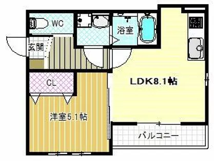 ル・ミュール【3階】の間取り