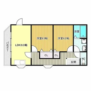 古室1丁目貸室【2号室】の間取り