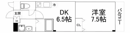 メゾンバイタルA棟【1階】の間取り