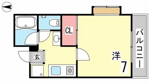 ハイツ・ローズマリー【1階】の間取り