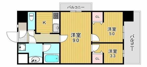 THE MUSIC COURT【4階】の間取り