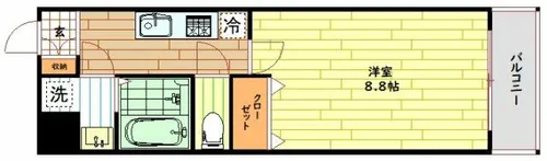 KSロイヤル大阪城【6階】の間取り