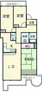 光明池アーバンライフ【412号室】の間取り