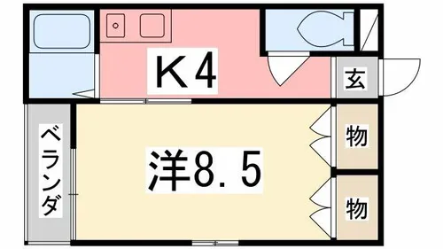 Smile東今宿【201号室】の間取り