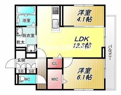 ヴェールエール太子堂【1階】の間取り