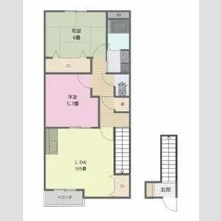 ライフイン・セイフィールド【201号室】の間取り