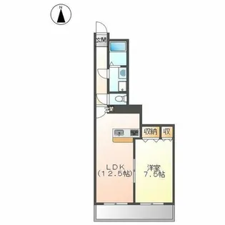 アニマーレ名城【607号室】の間取り