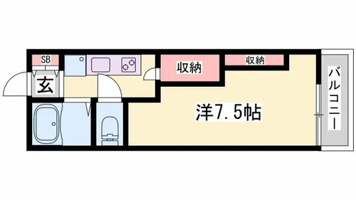 兵庫県姫路市広畑区才【アパート】の間取り