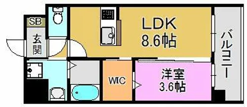 ESTONE HIGASHIOSAKA【9階】の間取り
