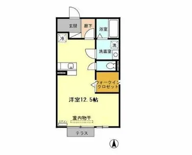 リビングタウン小倉町【103号室】の間取り