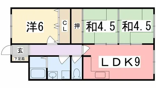 レイクサイドヴィラE棟【303号室】の間取り