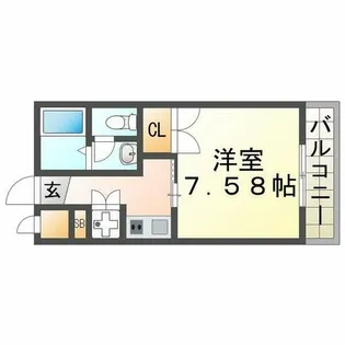 ベルファーム甲子園【203号室】の間取り