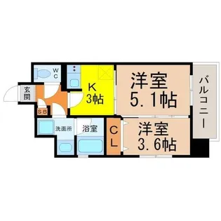 カレント茶屋が坂【10階】の間取り