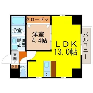 ベルルージュ中村公園【6階】の間取り