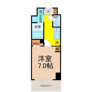 プレイズシード車道アベニュー【6階】の間取り