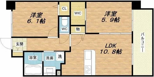 ベリー海老江【7階】の間取り
